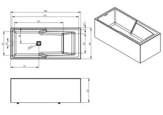 Акриловая ванна Riho Still Shower Plug and Play B103011005 R 180х80см белый